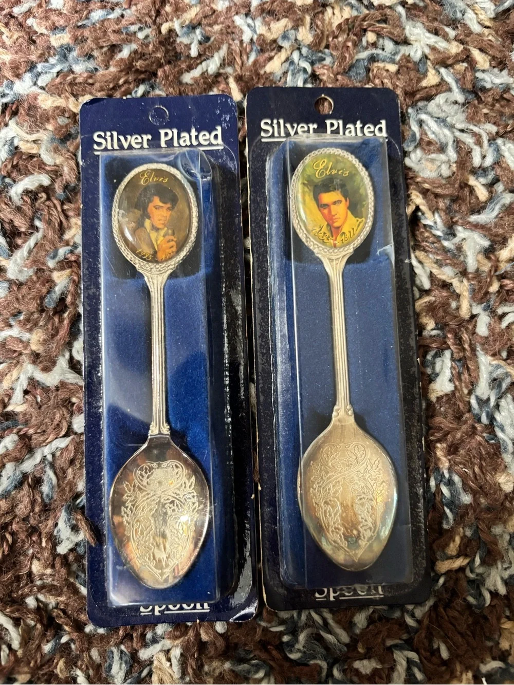 Vintage Elvis Presley Silver Plated Collectible Spoons — Set of 2